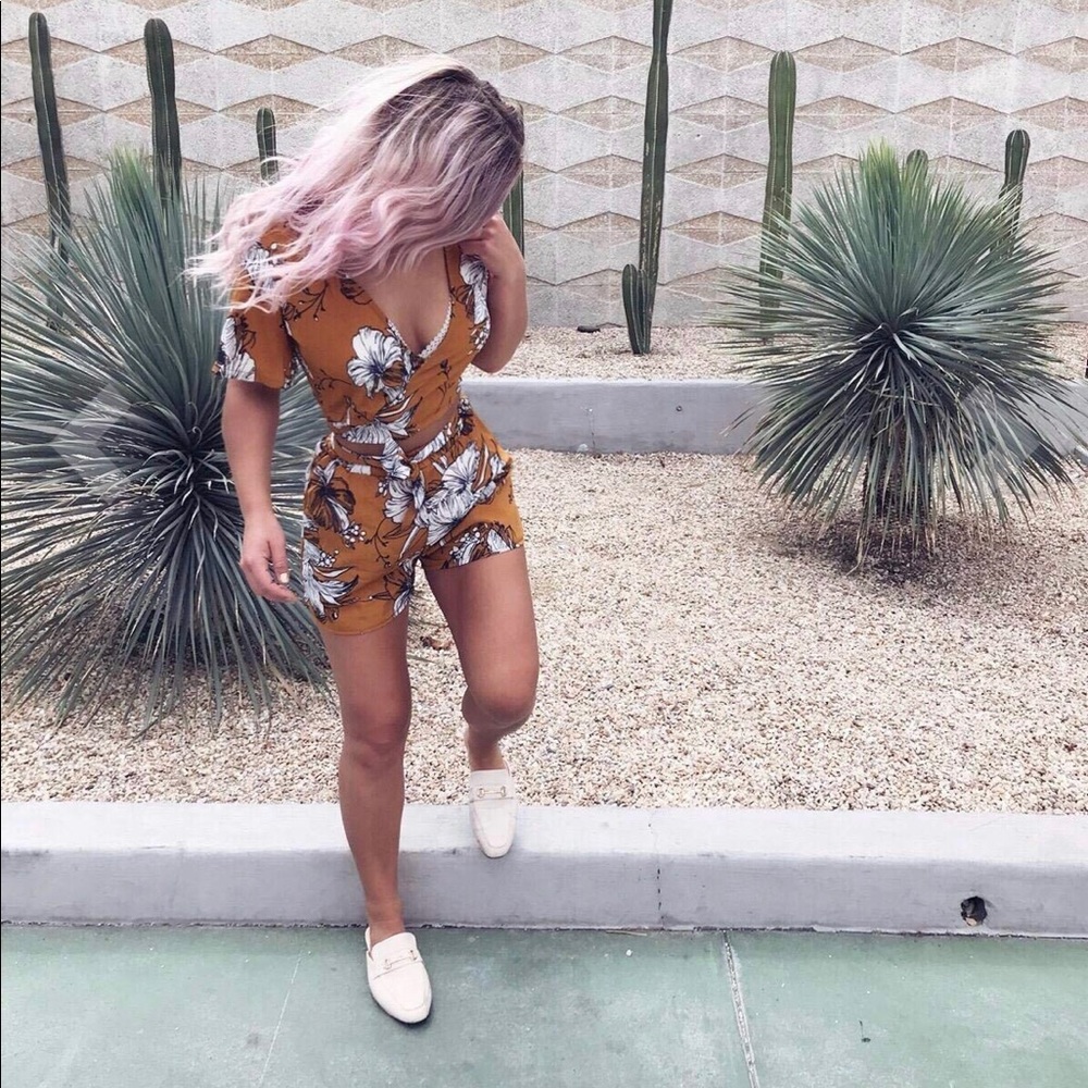 Boho Floral Print Crop Cami Top with Shorts Set